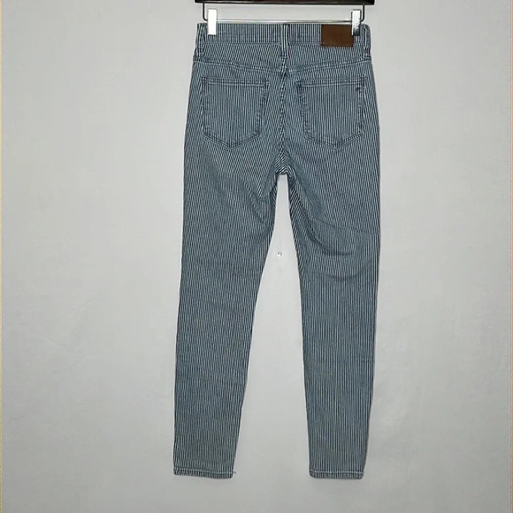Madewell 9" Mid-Rise Skinny Jeans in Piper Stripe - Size 25 - Picture 4 of 7